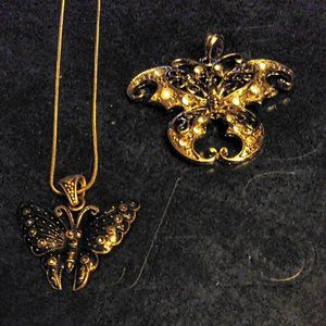 Butterfly neck charms